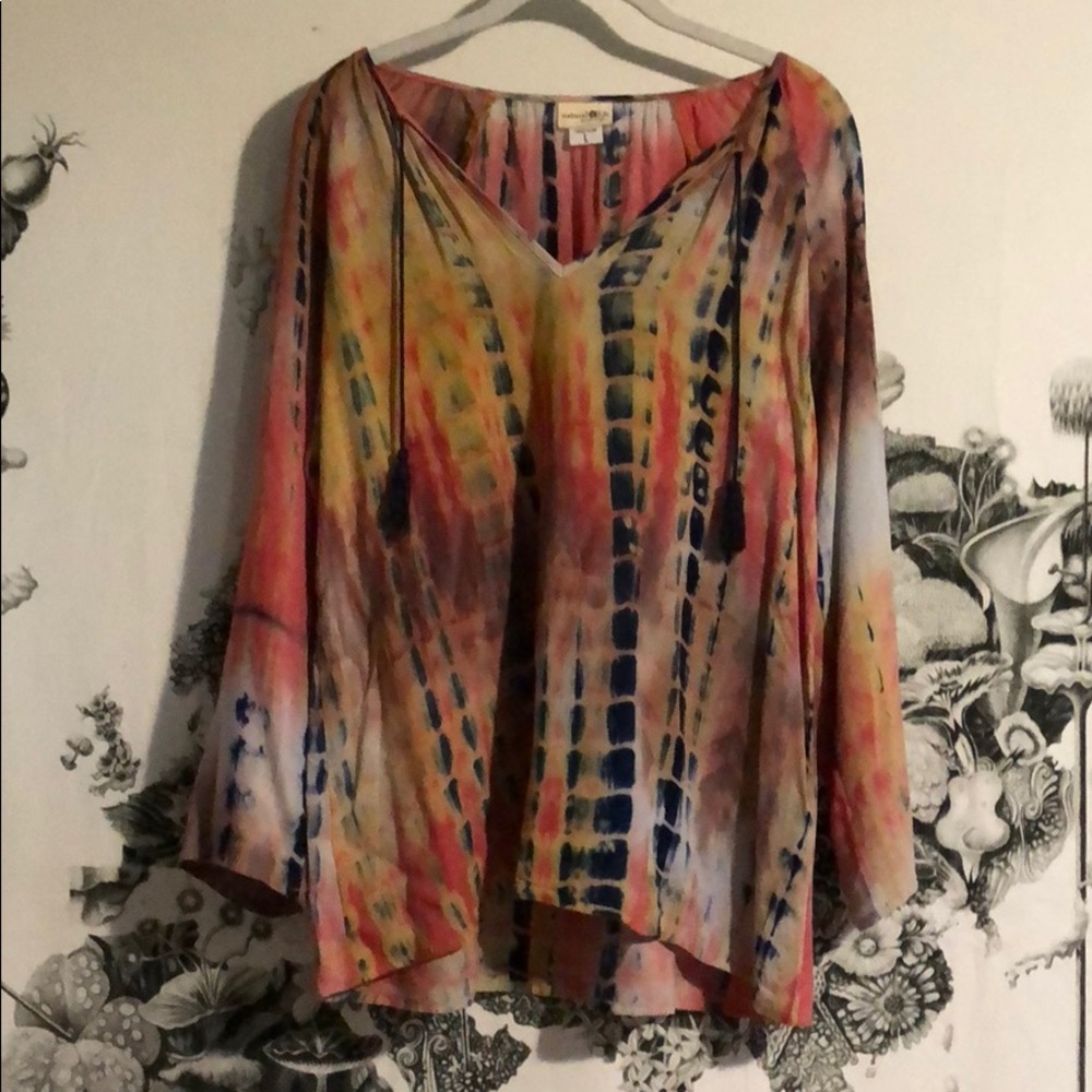 Boho Multi Colored Natural Life Blouse